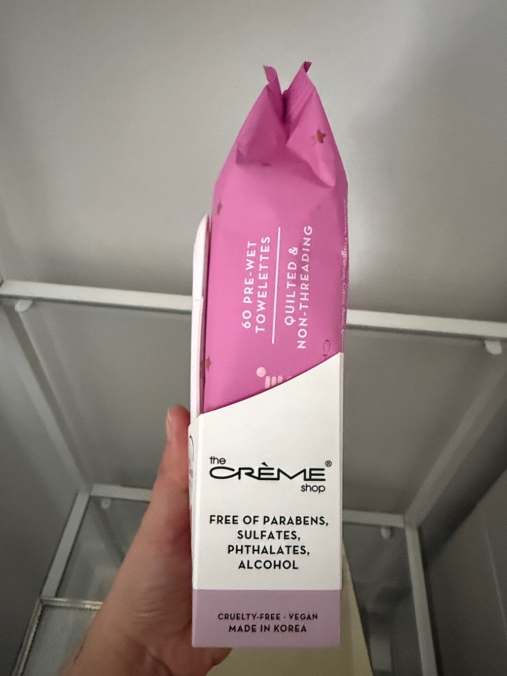 The Crème Shop Hydrating Makeup Removing Wipes - Pink (60 Count) - Picture 2 of 4